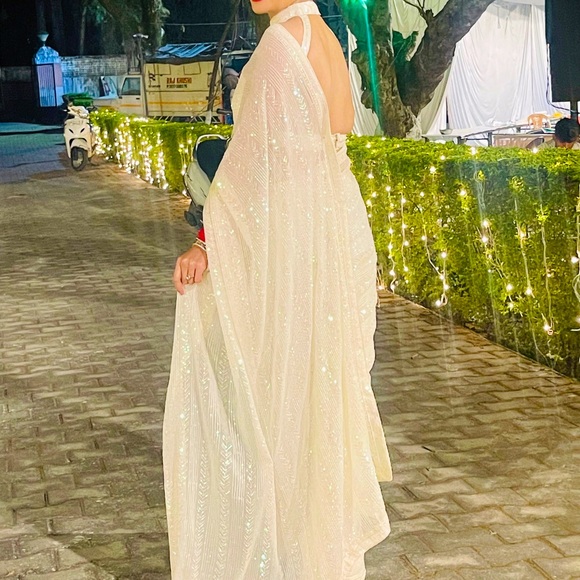 Designer sequin sari - Picture 4 of 14